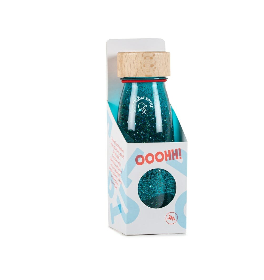 Petit Boum - Sensorische fles Float Turquoise - Playlaan