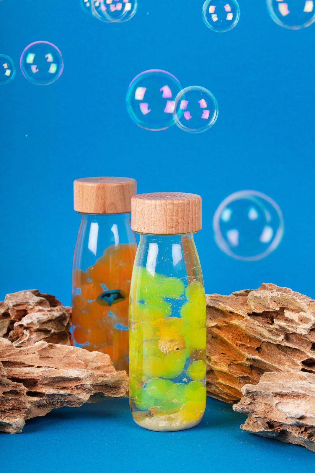 Petit Boum - Sensorische geluidsfles Pufferfish - Playlaan