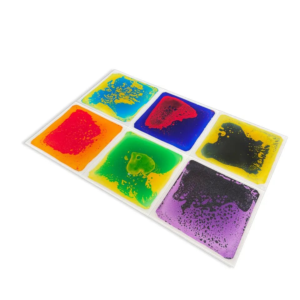 Playlaan - Sensorische vloeibare tegels - set van 6 - vierkant 50cm - Playlaan