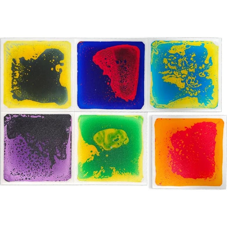 Playlaan - Sensorische vloeibare tegels - set van 6 - vierkant 50cm - Playlaan