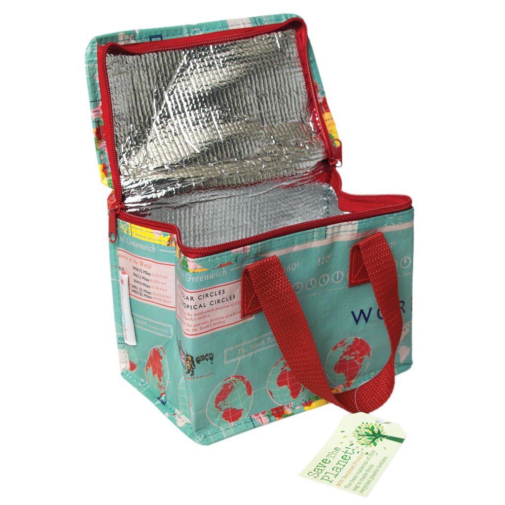 Rex London - Insulated Lunch Bag - World Map - Playlaan