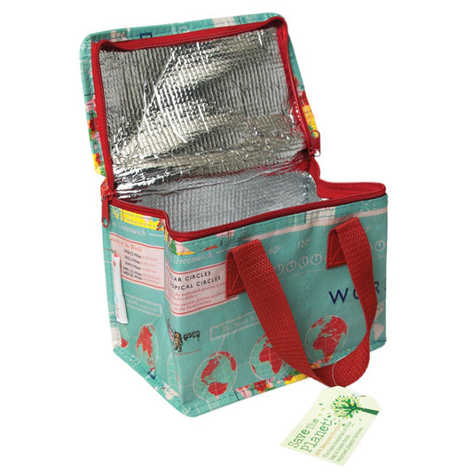 Rex London - Insulated Lunch Bag - World Map - Playlaan