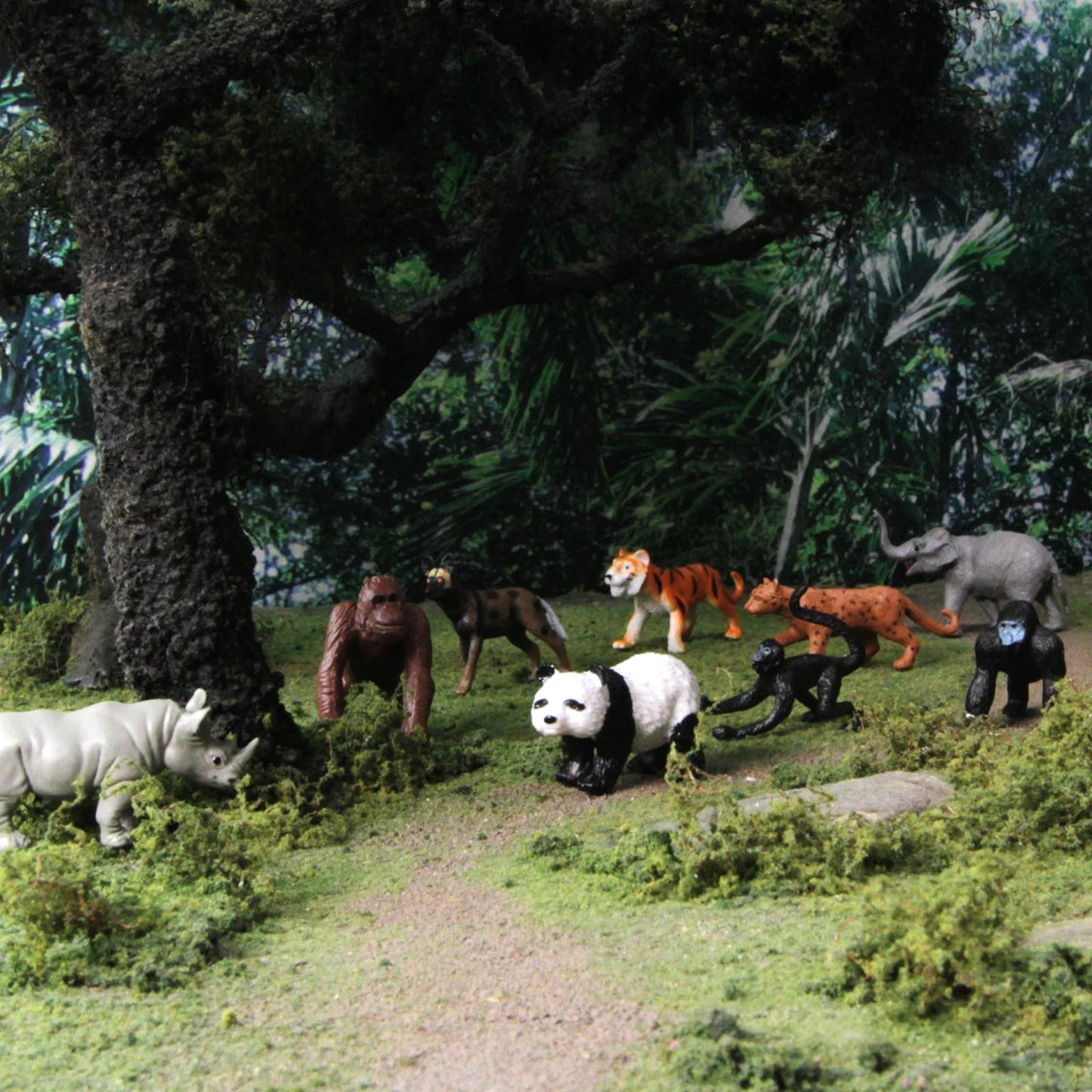Safari Ltd - Speelfiguren Bedreigde Diersoorten - Land TOOB® - Set van 10 stuks - Playlaan