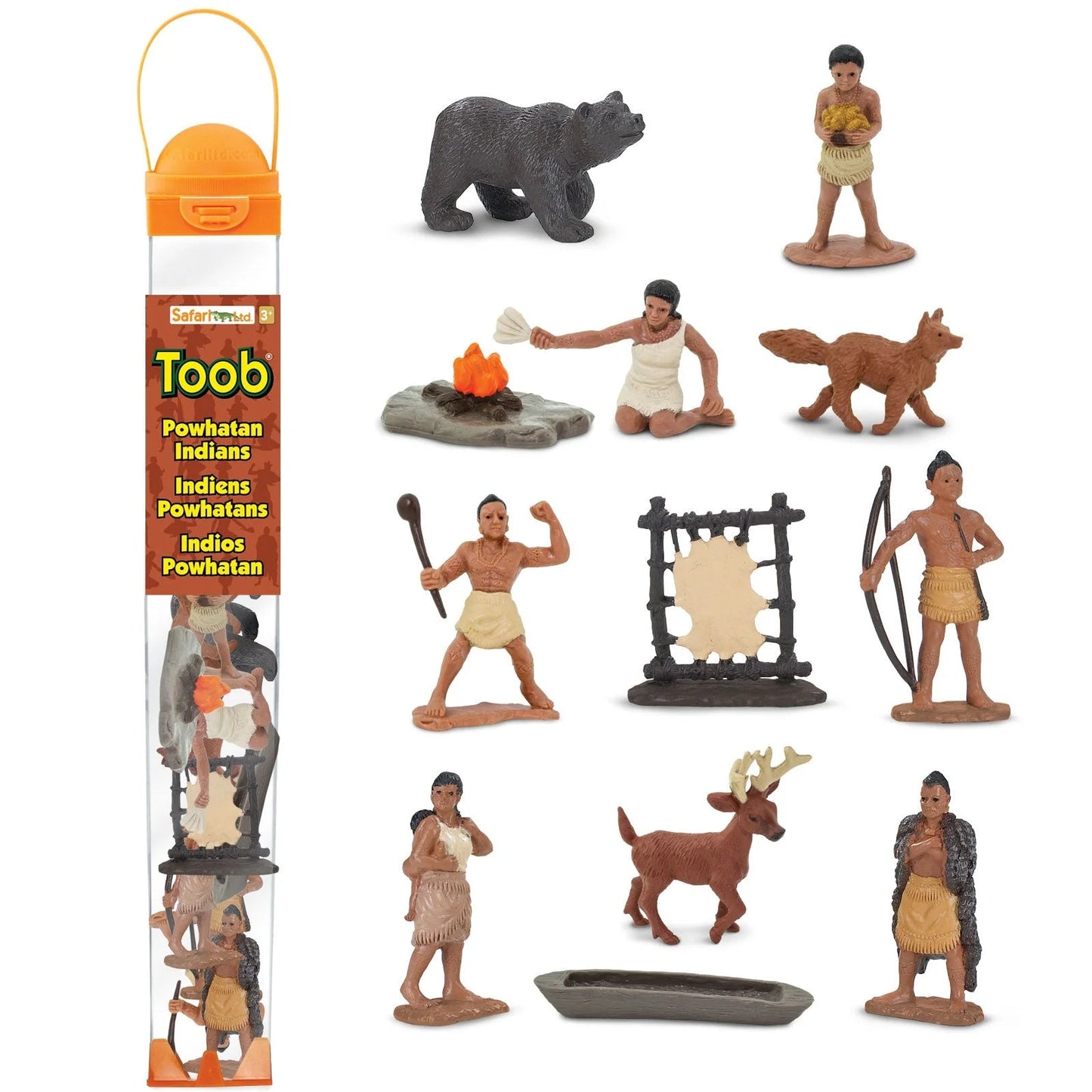 Safari Ltd - Speelfiguren Powhatan Indiaan TOOB® - Set van 12 stuks - Playlaan