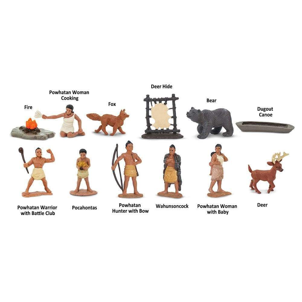 Safari Ltd - Speelfiguren Powhatan Indiaan TOOB® - Set van 12 stuks - Playlaan