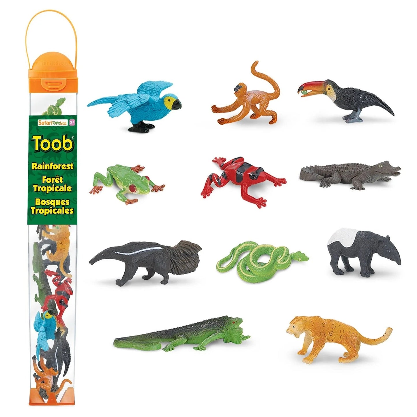 Safari Ltd - Speelfiguren Regenwoud TOOB®- Set van 11 stuks - Playlaan
