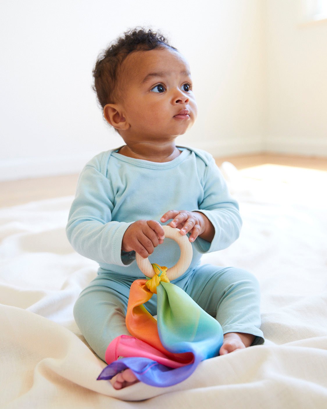 Sarah's Silks - Speelzijde en houten bijtring - Playlaan