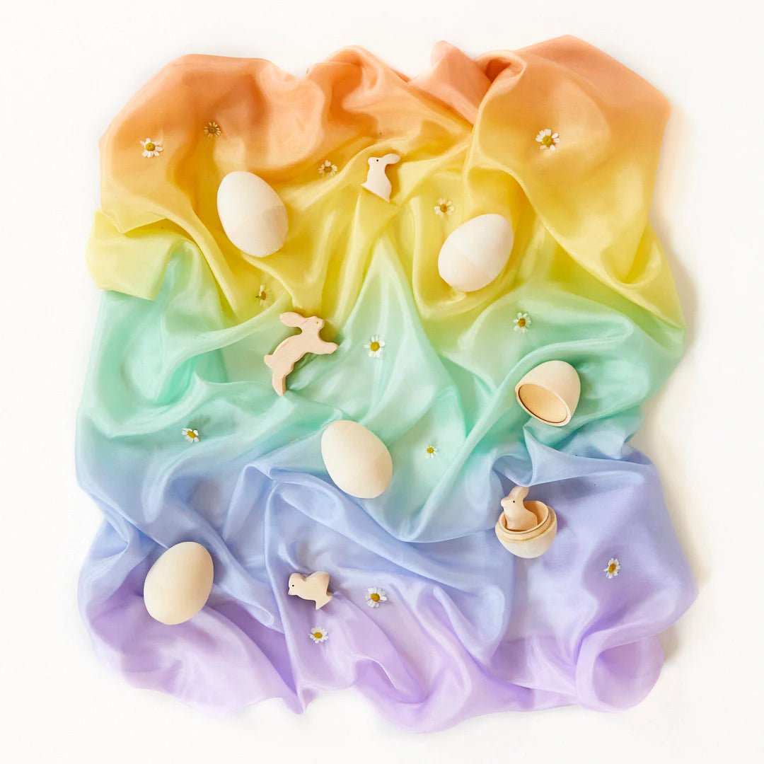 Sarah's Silks - Speelzijde - Soft Rainbow - Playlaan
