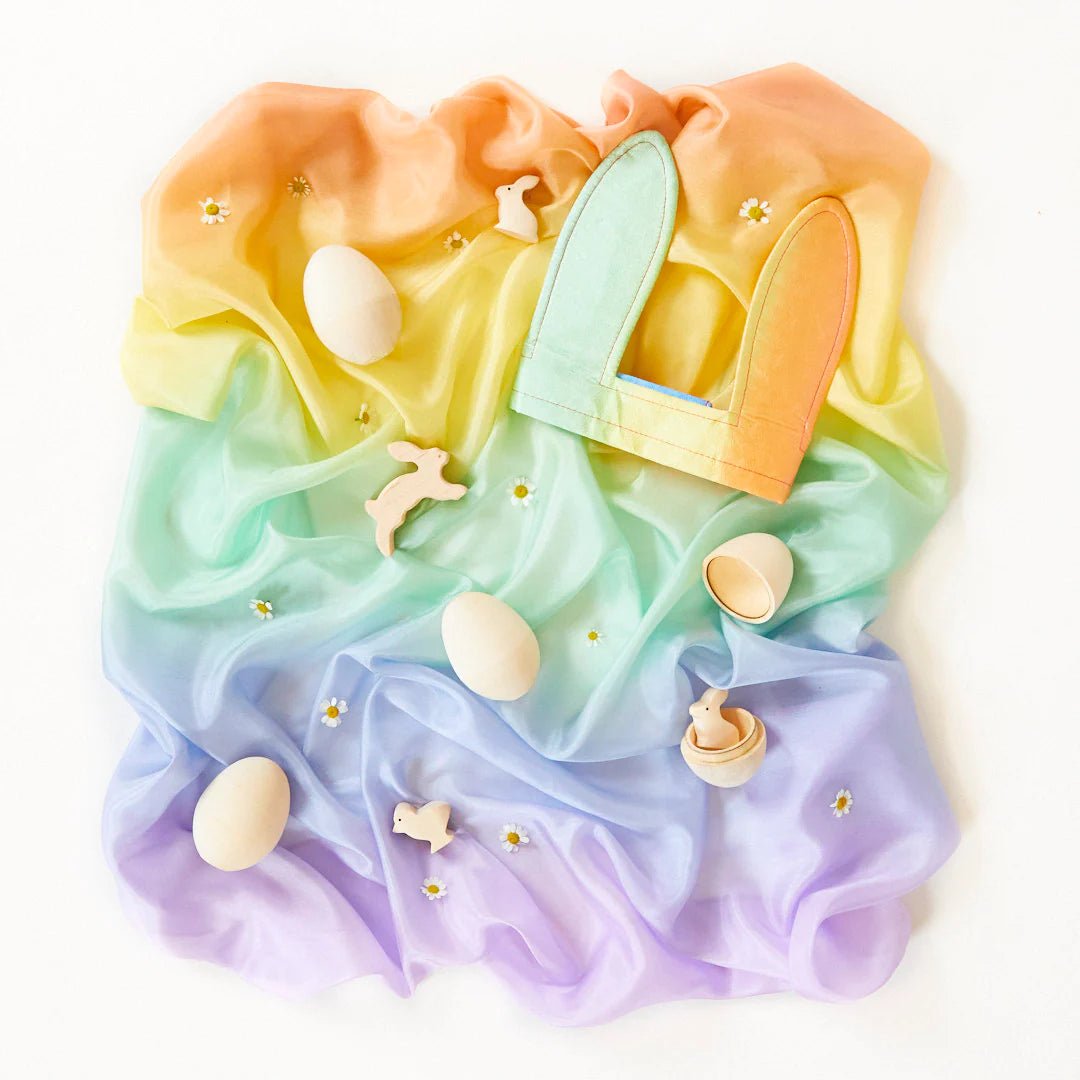 Sarah's Silks - Speelzijde - Soft Rainbow - Playlaan