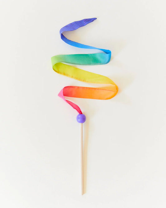 Sarah's Silks - Zijden zwaailint mini Regenboog - Playlaan
