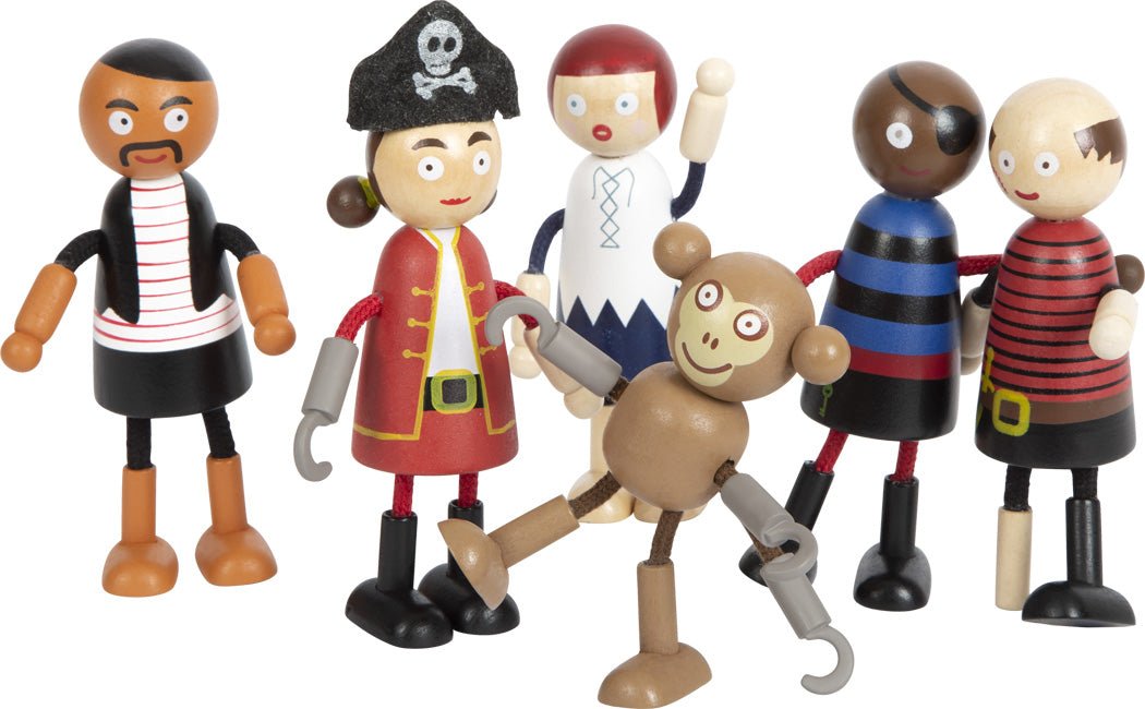 Small Foot - Flexibele poppen piratenfiguren - Playlaan