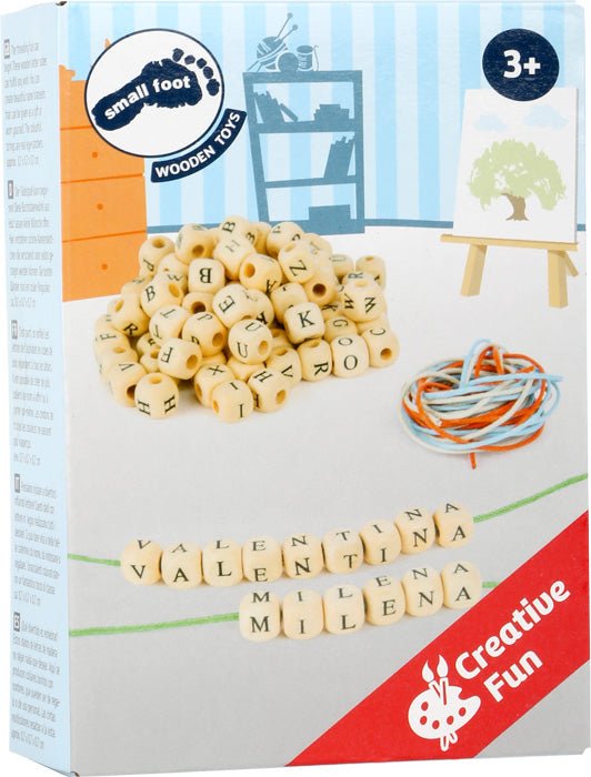 Small Foot - Natural houten letter cubes - Playlaan