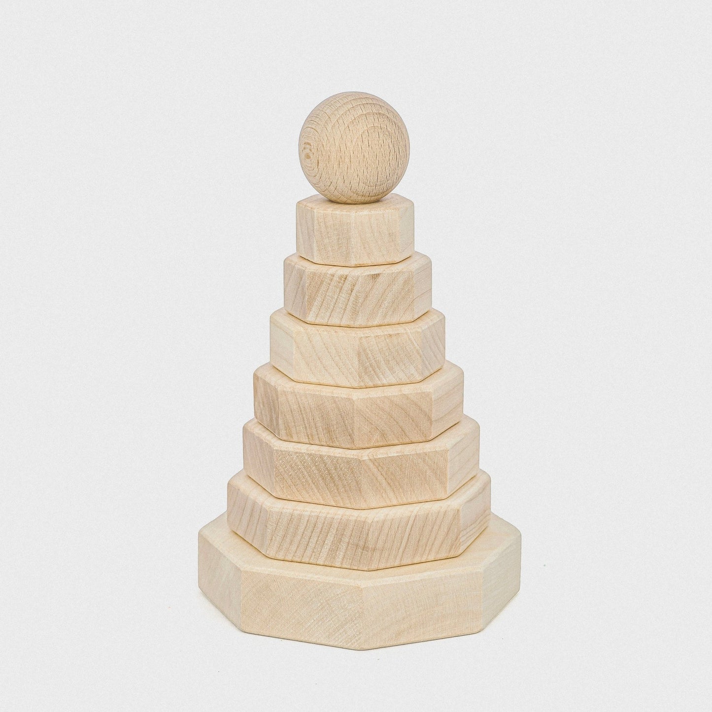 Tarnawa Toys - Stapeltoren achthoek - Naturel - Playlaan