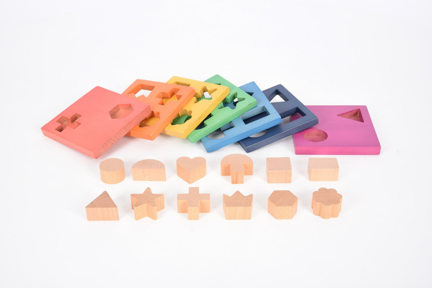 Tickit - Houten Regenboog Shape Stacker - Playlaan