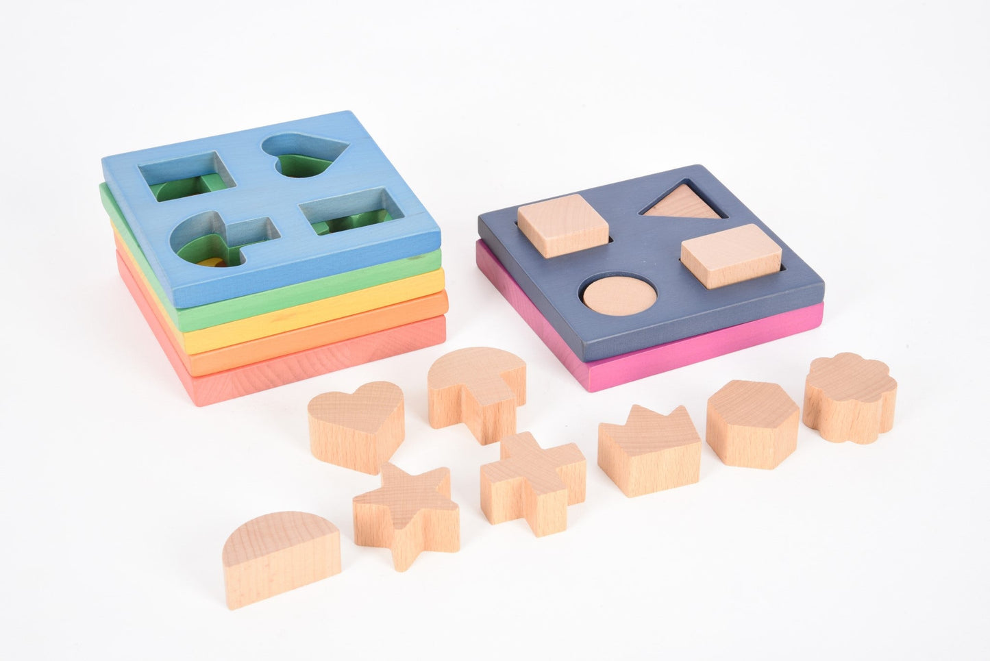 Tickit - Houten Regenboog Shape Stacker - Playlaan
