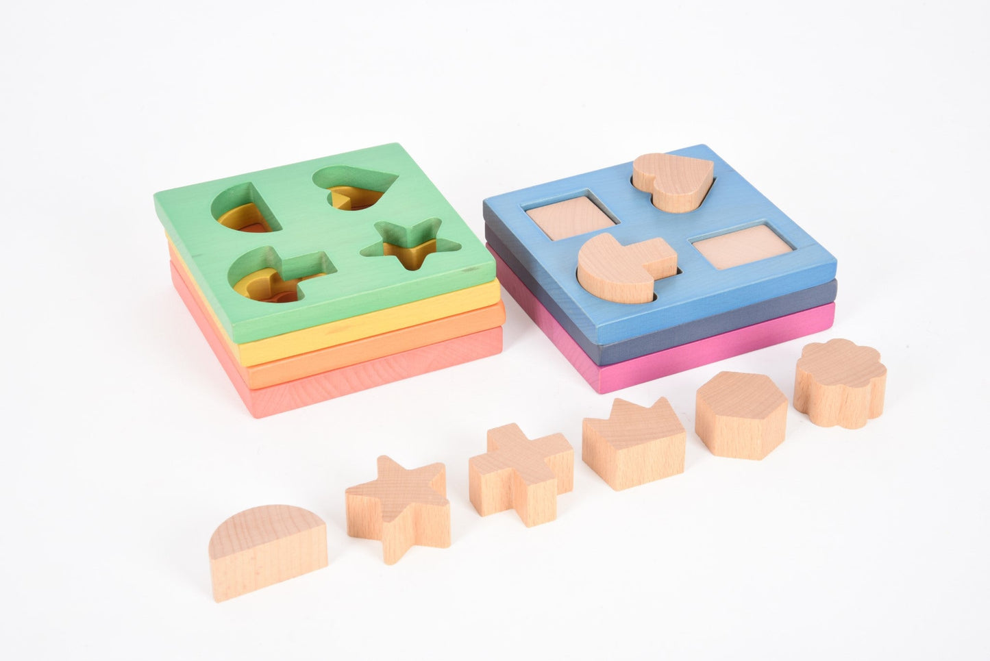 Tickit - Houten Regenboog Shape Stacker - Playlaan