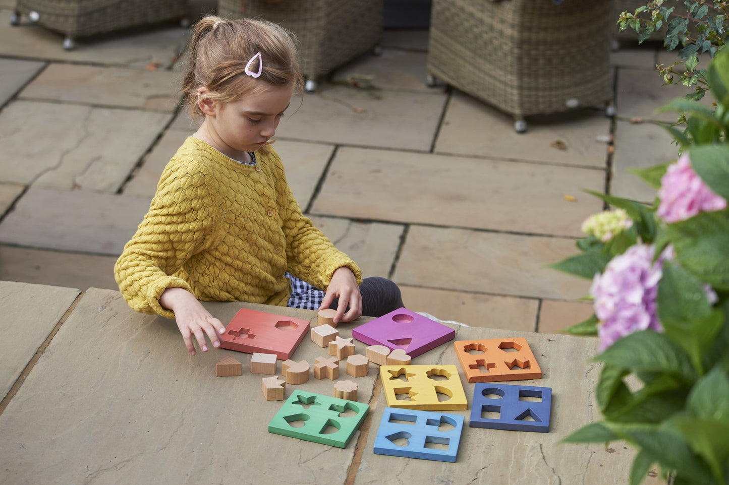 Tickit - Houten Regenboog Shape Stacker - Playlaan