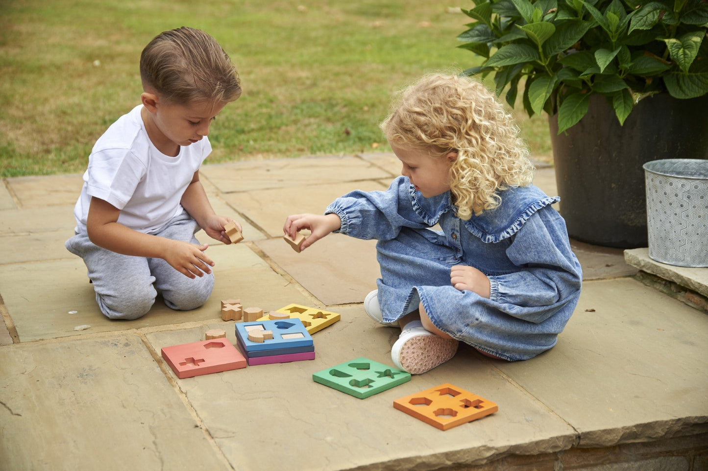 Tickit - Houten Regenboog Shape Stacker - Playlaan