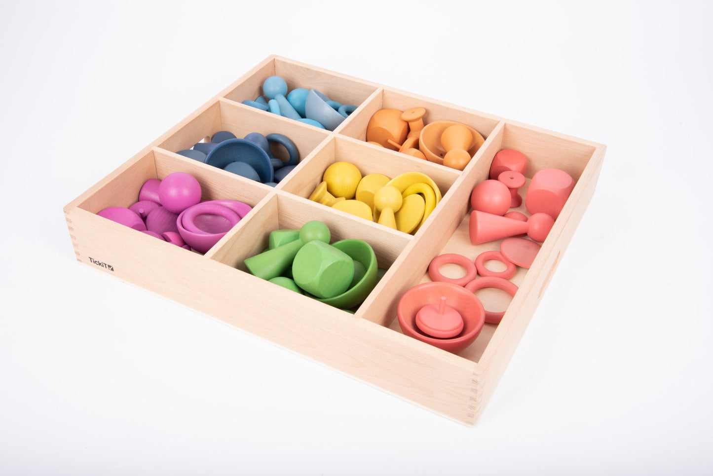 Tickit - Houten Sorteerbak 7 Way 43 x 50cm Beukenhout - Playlaan