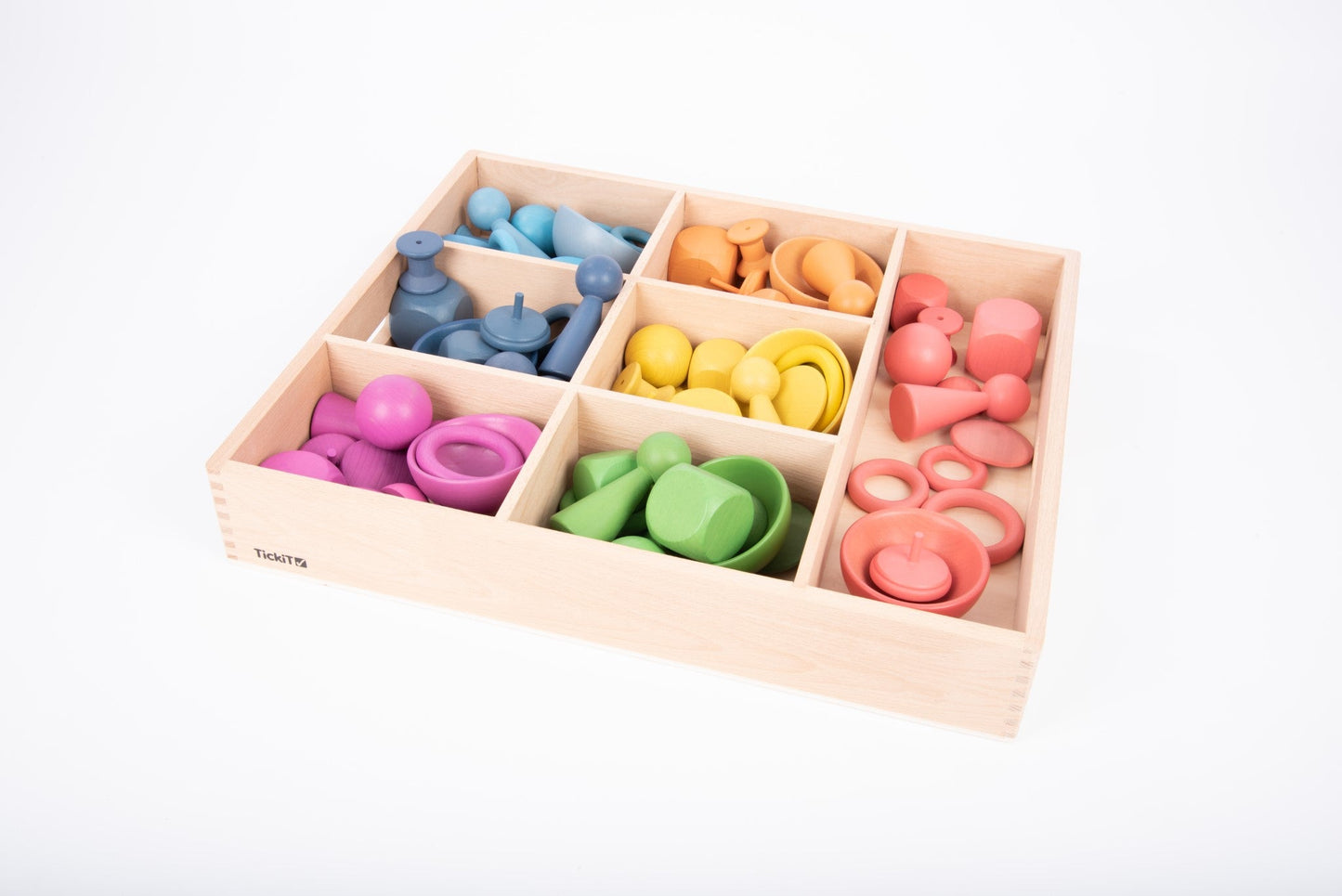 Tickit - Houten Sorteerbak 7 Way 43 x 50cm Beukenhout - Playlaan