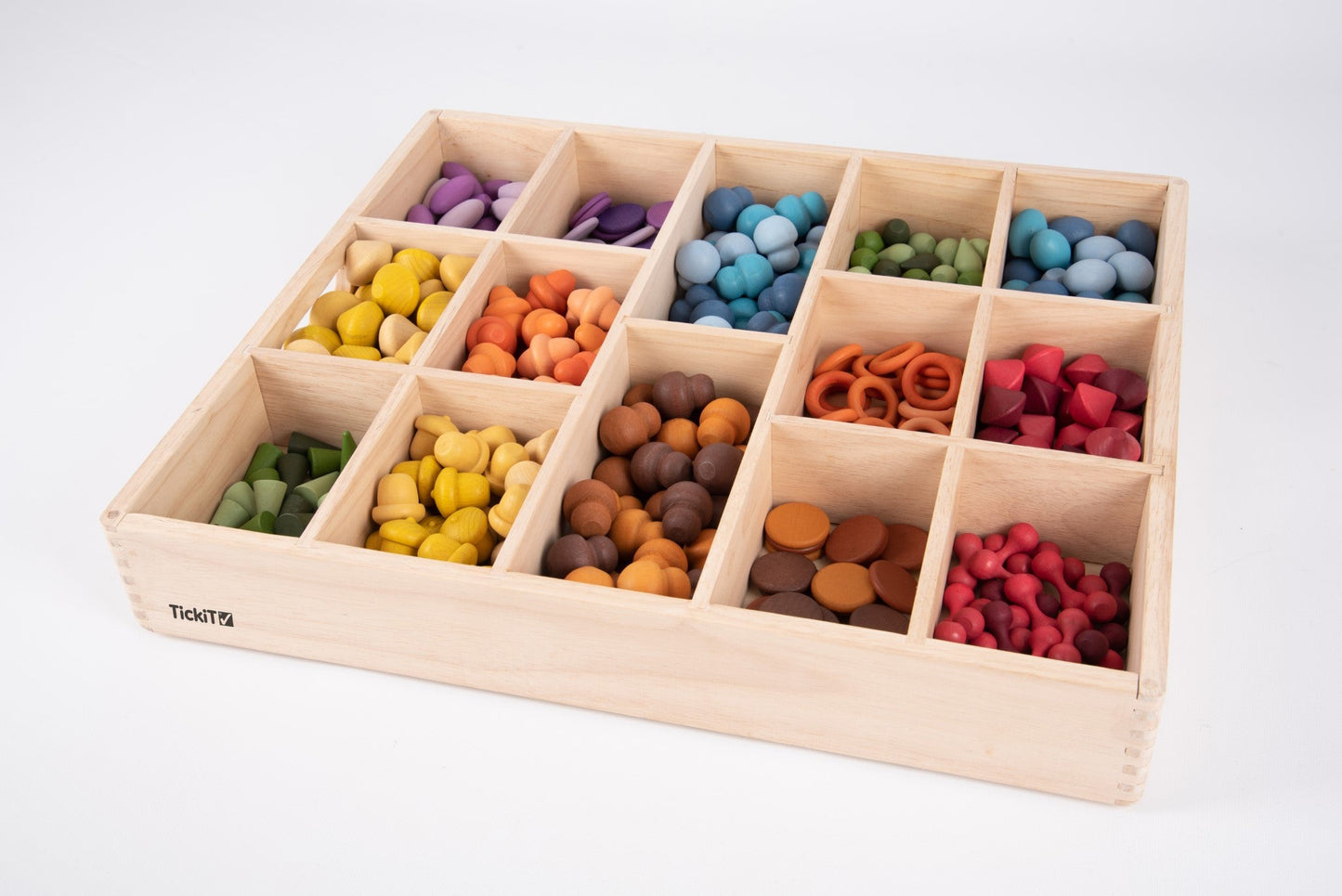 Tickit - Houten Speelbak voor Loose Parts - Beukenhout - 43x 50cm - Playlaan
