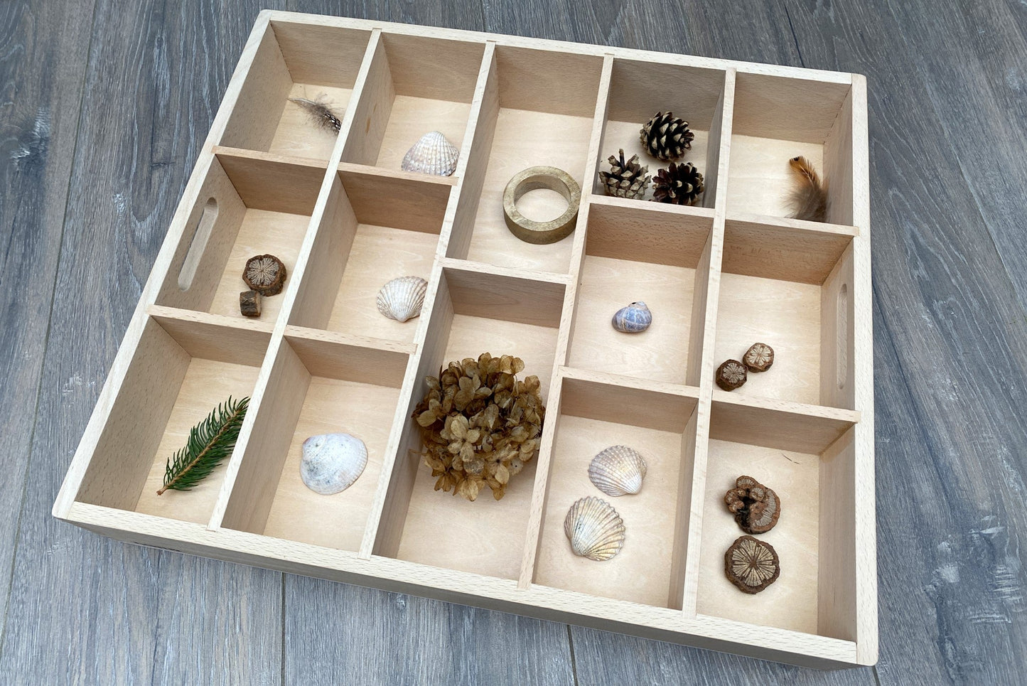 Tickit - Houten Speelbak voor Loose Parts - Beukenhout - 43x 50cm - Playlaan