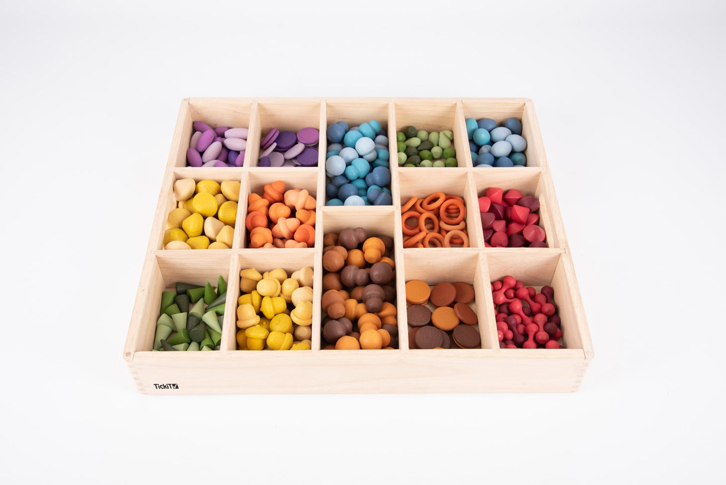 Tickit - Houten Speelbak voor Loose Parts - Beukenhout - 43x 50cm - Playlaan