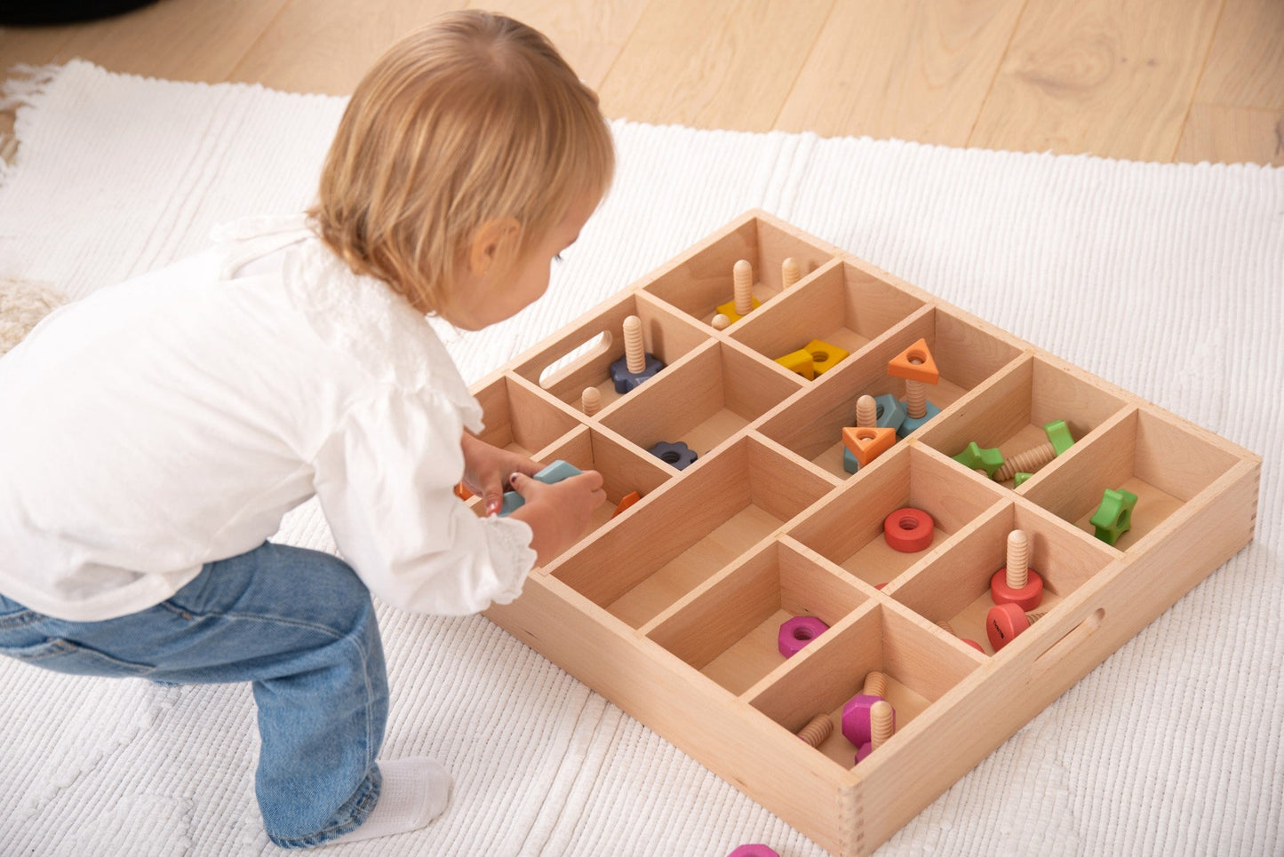 Tickit - Houten Speelbak voor Loose Parts - Beukenhout - 43x 50cm - Playlaan