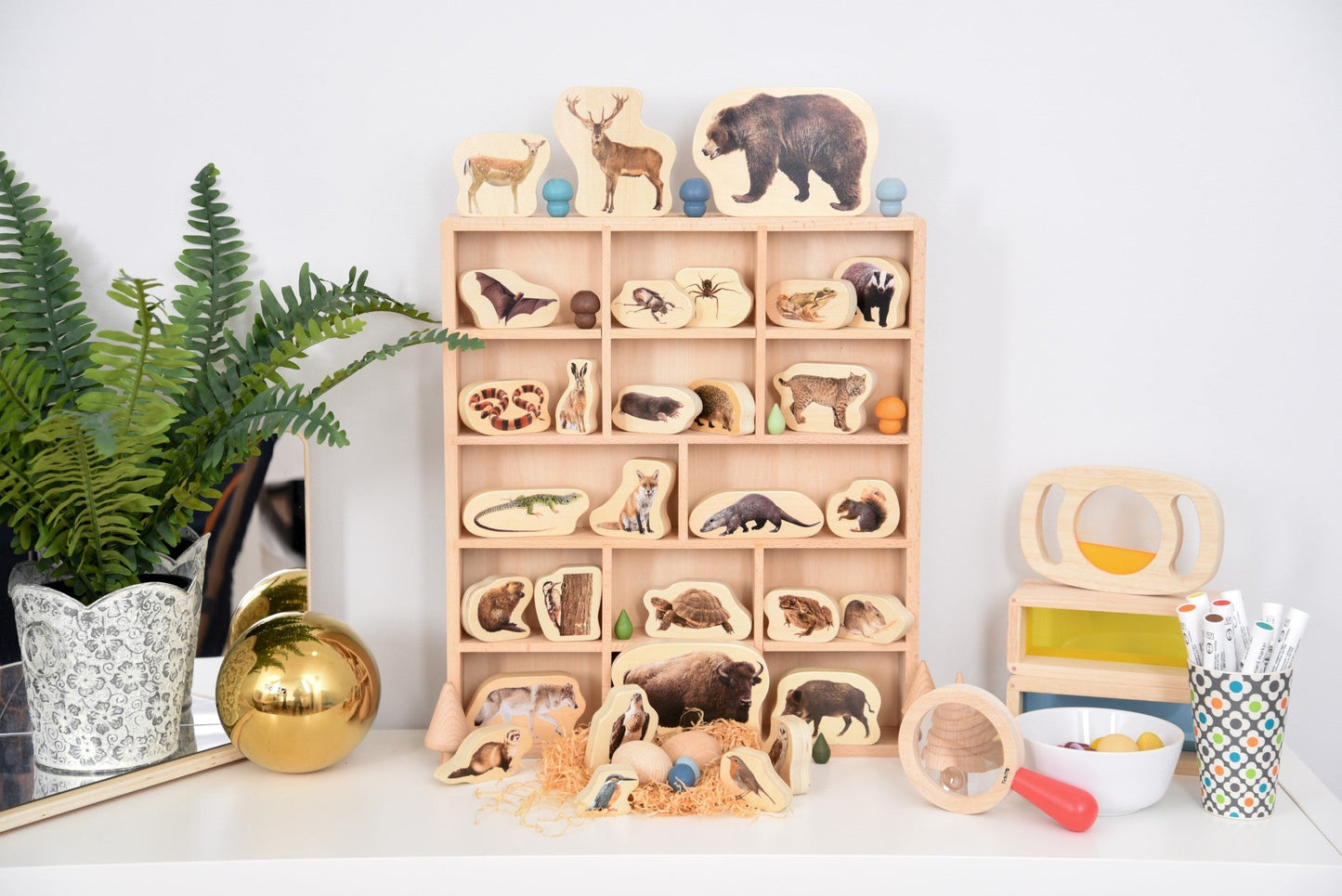 Tickit - Houten Speelbak voor Loose Parts - Beukenhout - 43x 50cm - Playlaan