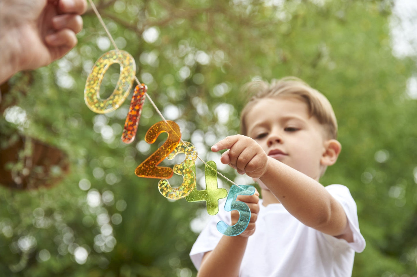 Tickit - Regenboog Glitter Nummers Transparant - Playlaan