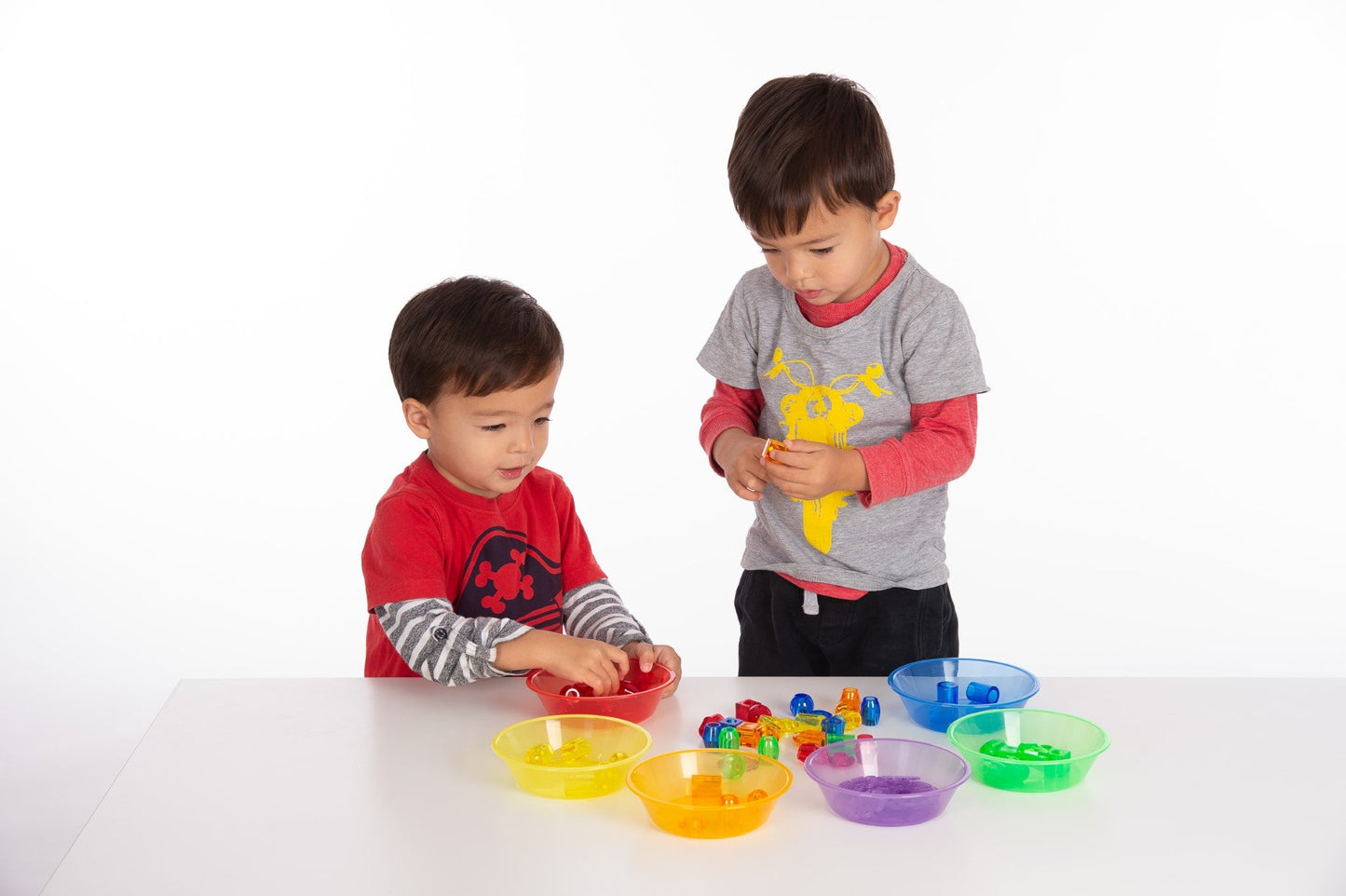 Tickit - Translucent Sorting Bowls set van 6 - Regenboog - Playlaan
