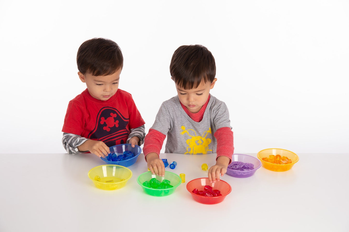 Tickit - Translucent Sorting Bowls set van 6 - Regenboog - Playlaan