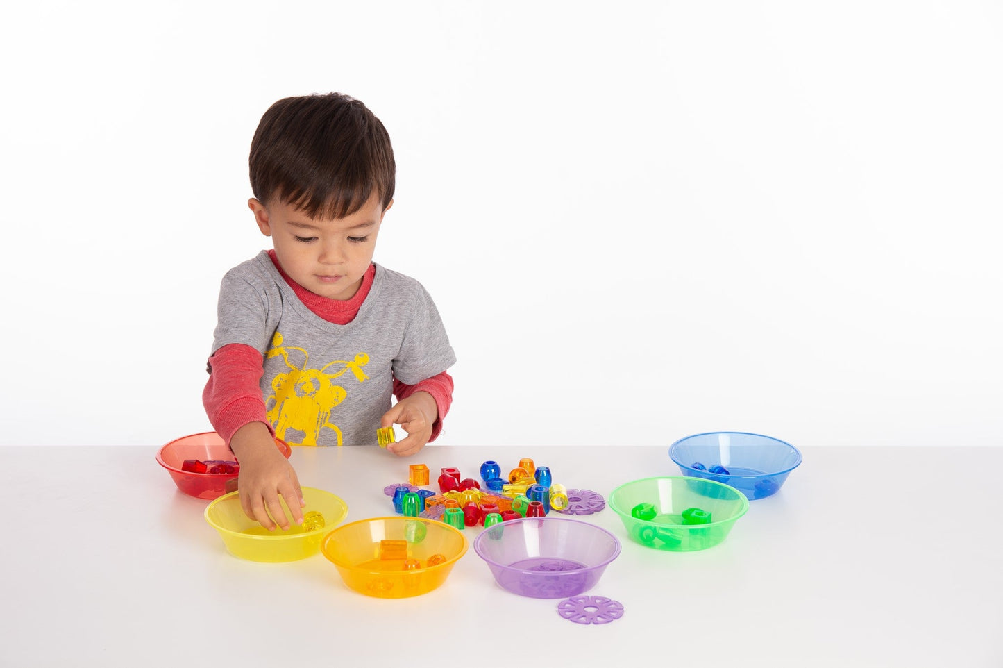 Tickit - Translucent Sorting Bowls set van 6 - Regenboog - Playlaan