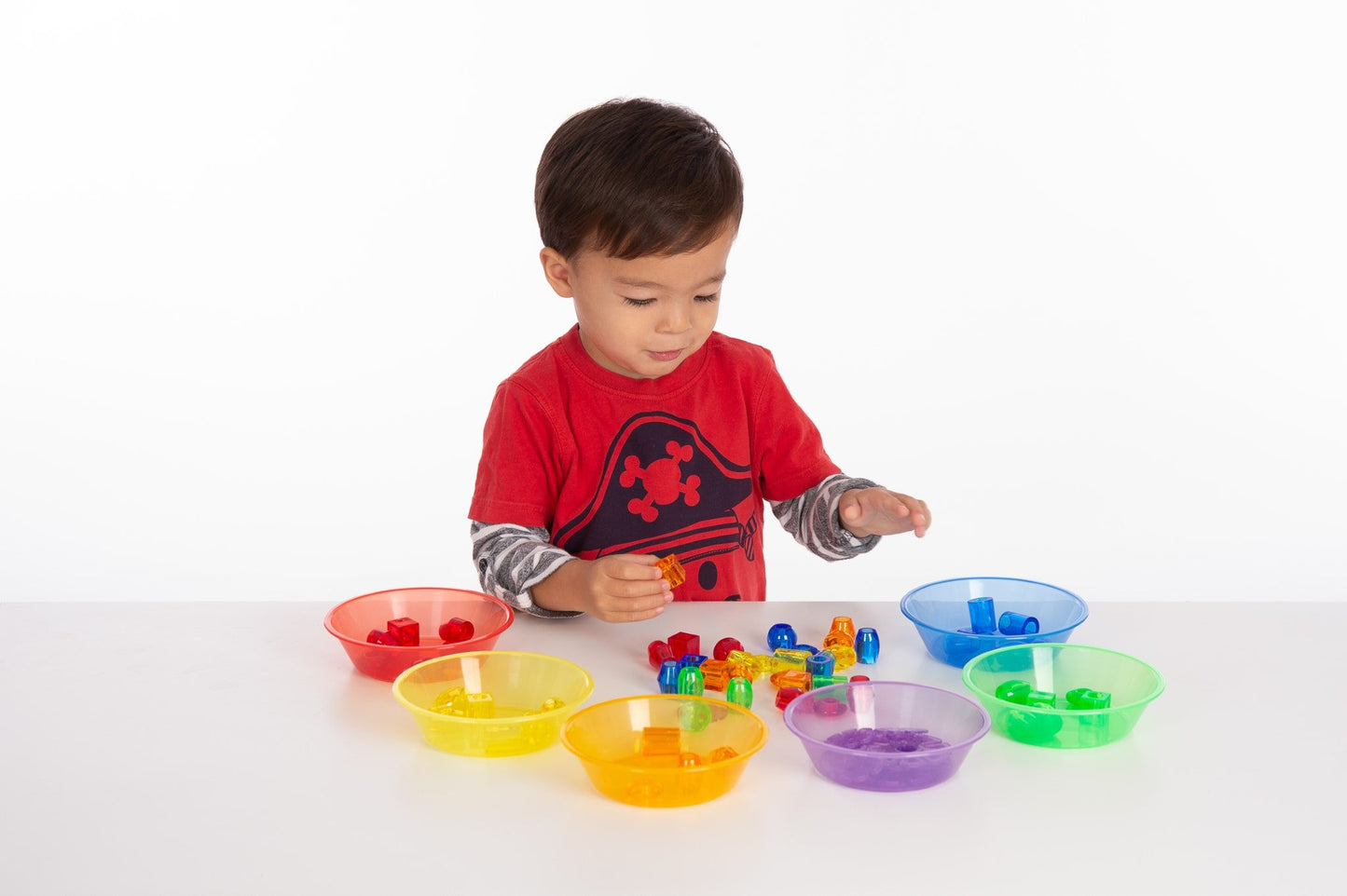 Tickit - Translucent Sorting Bowls set van 6 - Regenboog - Playlaan