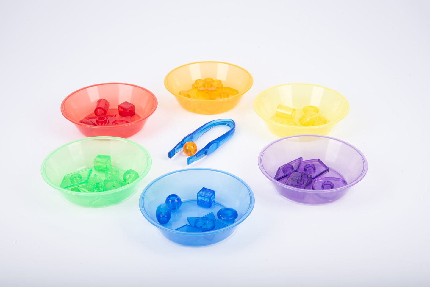 Tickit - Translucent Sorting Bowls set van 6 - Regenboog - Playlaan