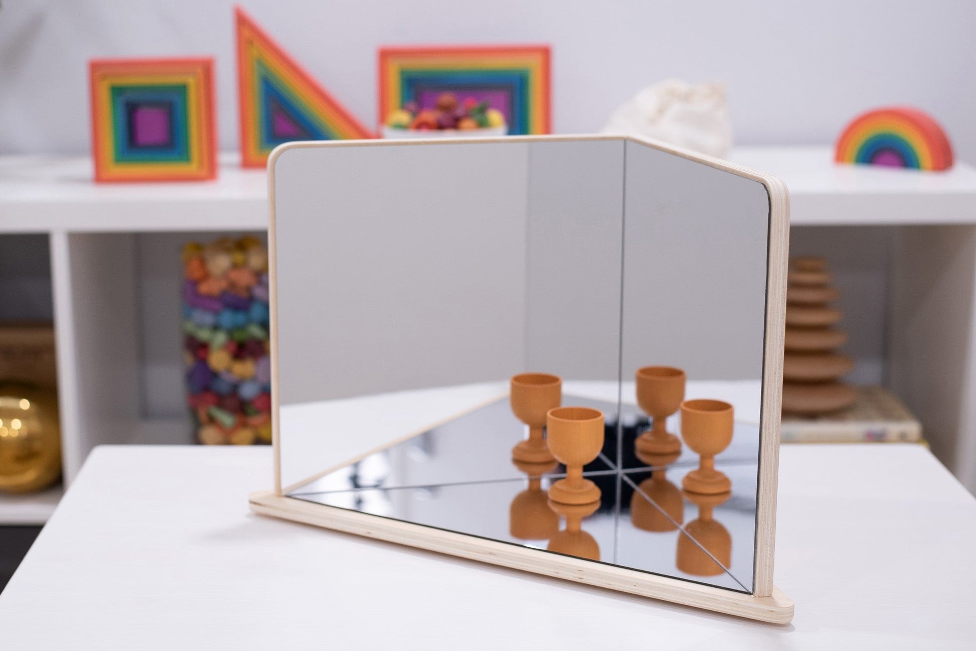 Tickit - Wooden 4 Way Mirror - Playlaan