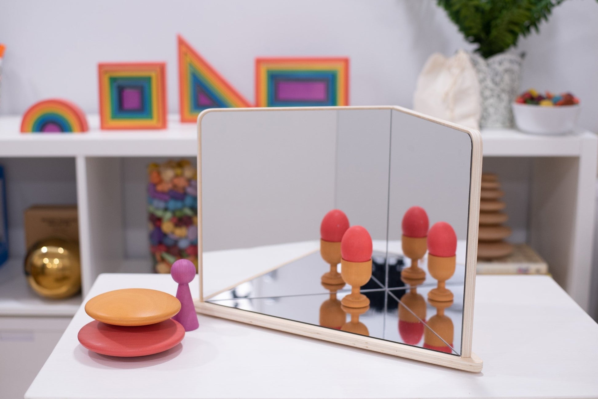 Tickit - Wooden 4 Way Mirror - Playlaan