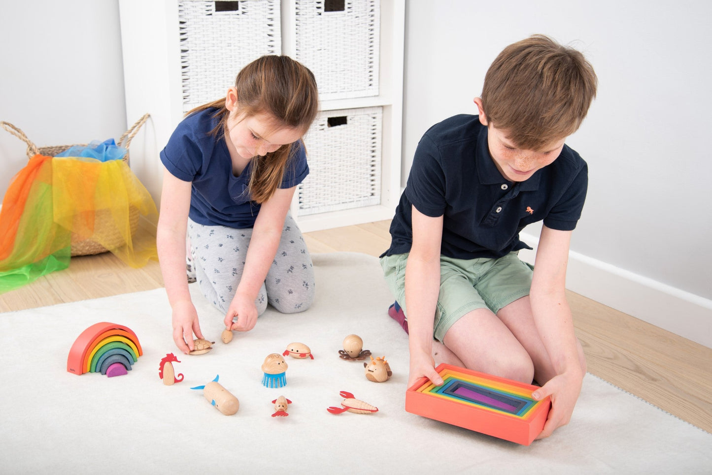 Tickit - Wooden Sea Creatures 10Pcs - Playlaan