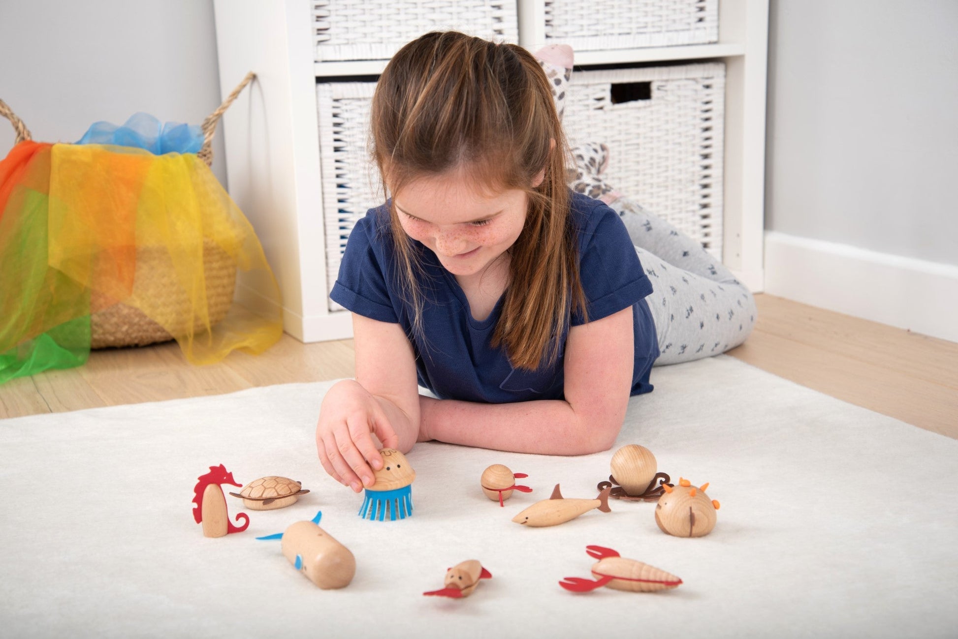 Tickit - Wooden Sea Creatures 10Pcs - Playlaan