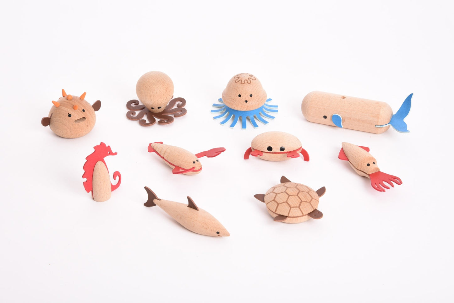 Tickit - Wooden Sea Creatures 10Pcs - Playlaan