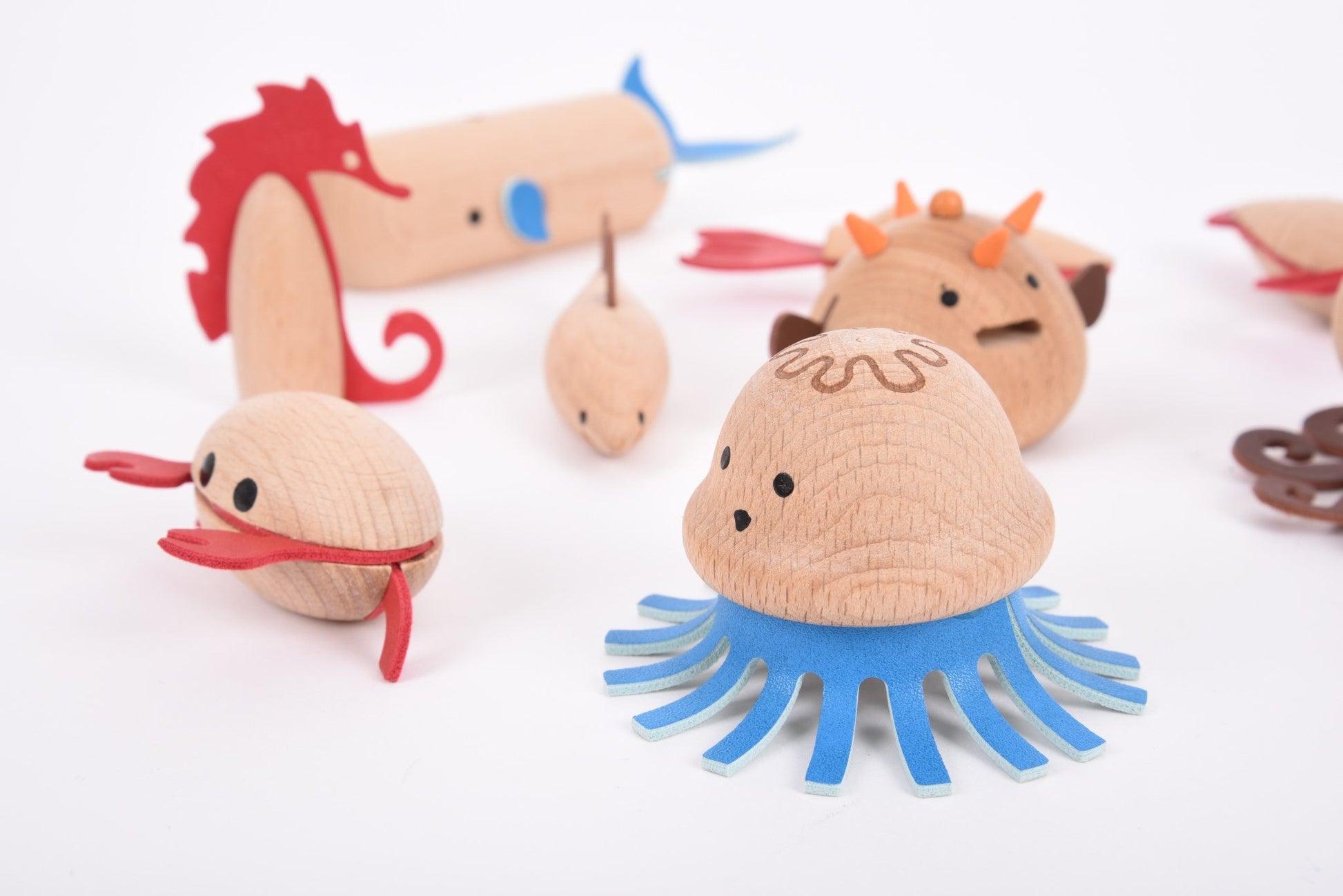 Tickit - Wooden Sea Creatures 10Pcs - Playlaan