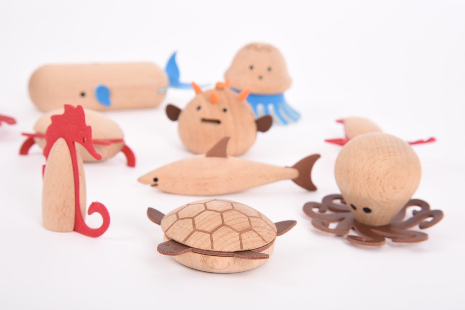 Tickit - Wooden Sea Creatures 10Pcs - Playlaan