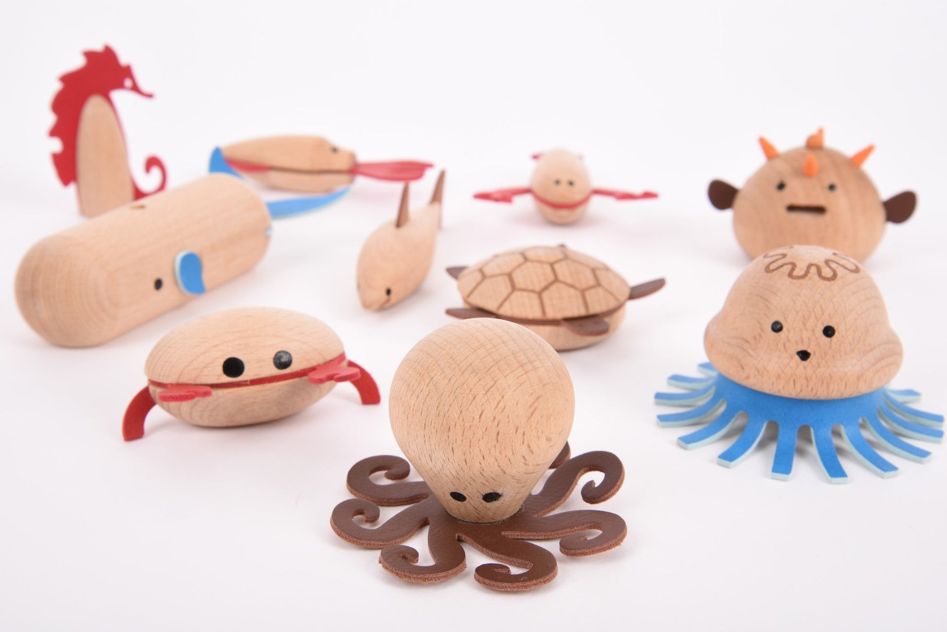 Tickit - Wooden Sea Creatures 10Pcs - Playlaan