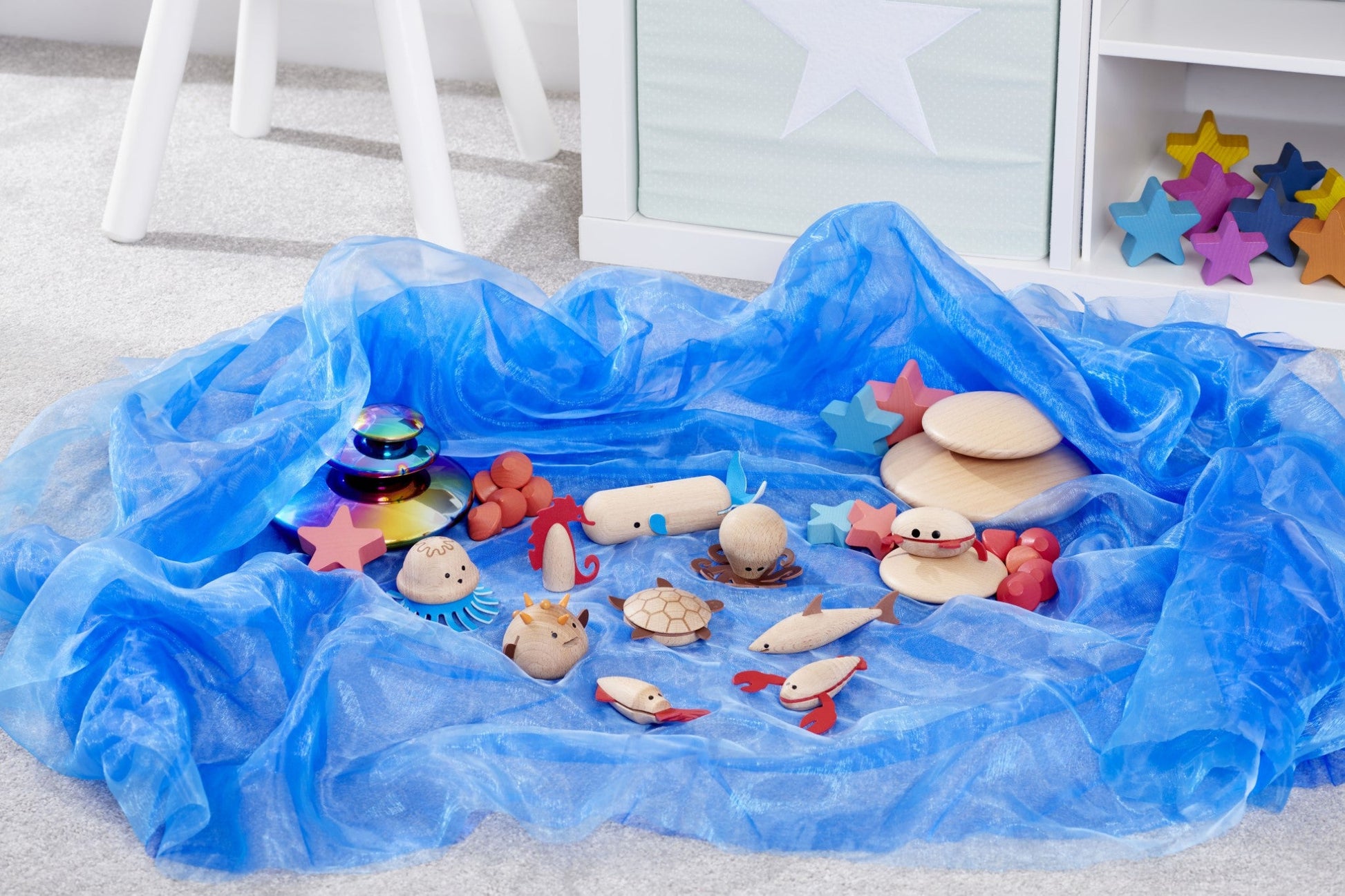 Tickit - Wooden Sea Creatures 10Pcs - Playlaan