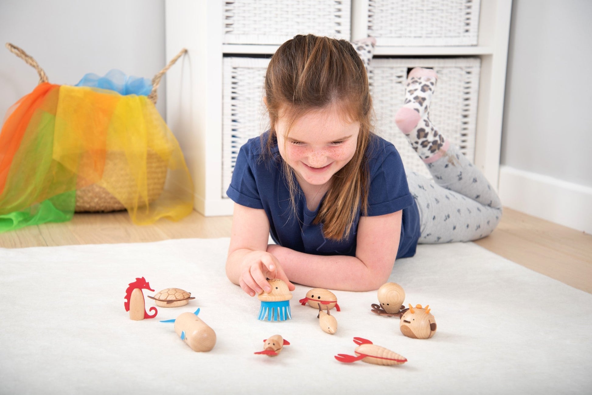 Tickit - Wooden Sea Creatures 10Pcs - Playlaan