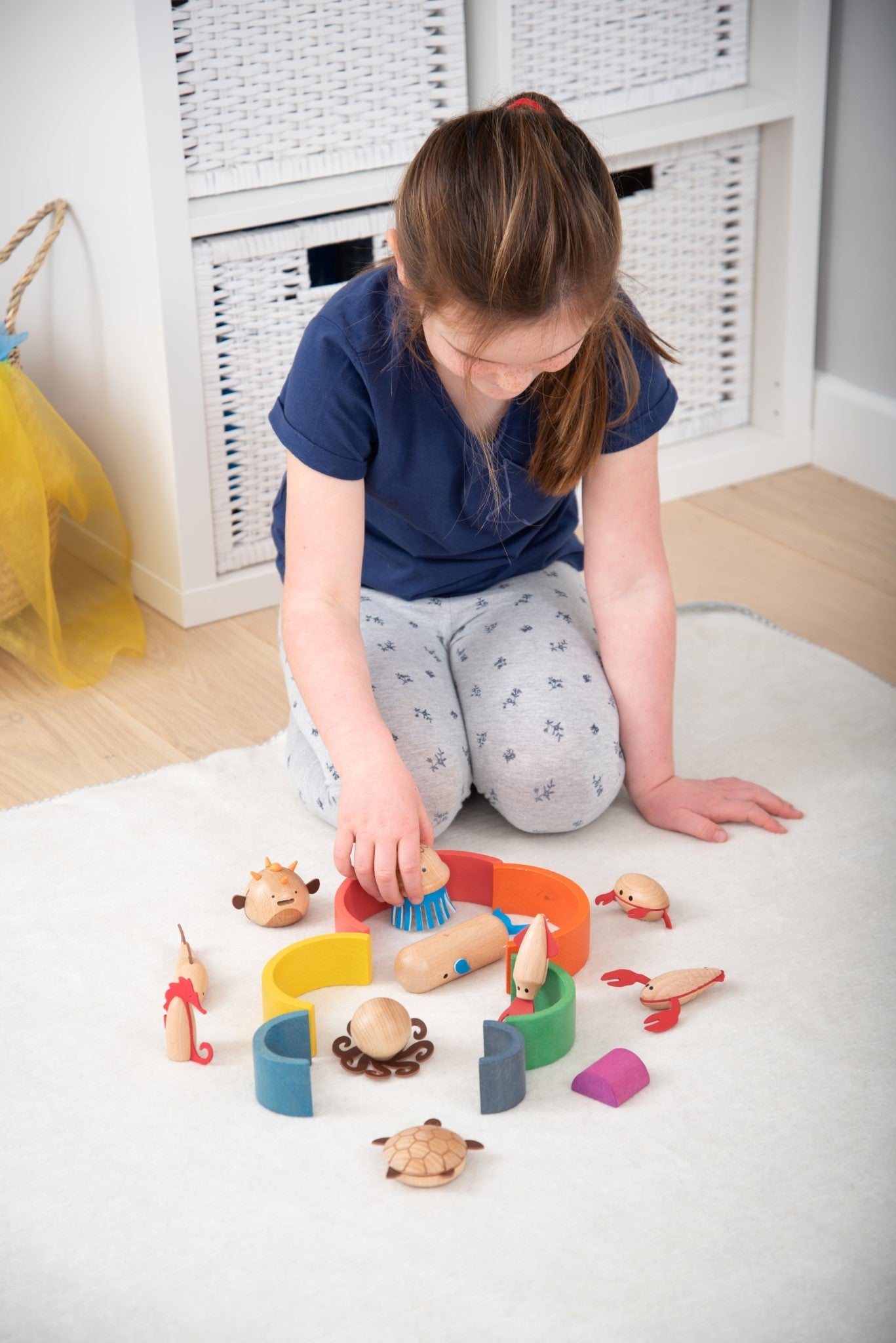 Tickit - Wooden Sea Creatures 10Pcs - Playlaan