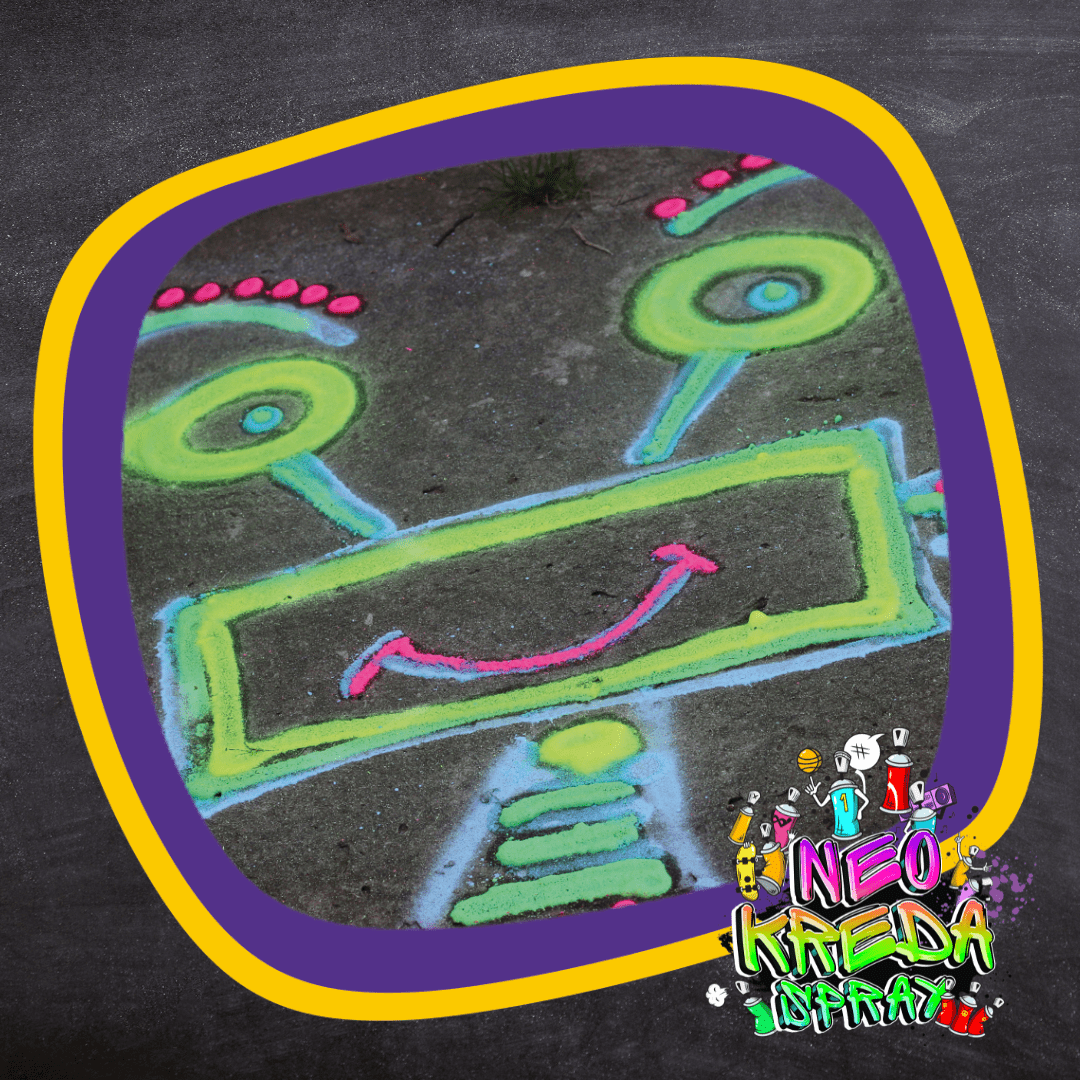 Tuban - Neo Chalk Krijt Spray UV Glow 4 pack x 150 ml - Roze, Geel, Groen, Blauw - Playlaan