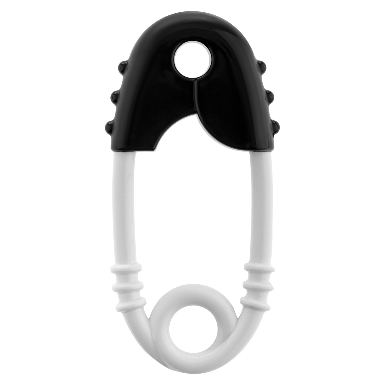 Tullo - Baby rammelaar Veiligheidsspeld - zwart - wit - Playlaan