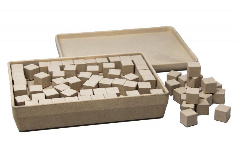 Wissner - Blokjes in natuurlijke kleuren 150 stuks, in katoenen zakje en RE-Wood® doos - Playlaan