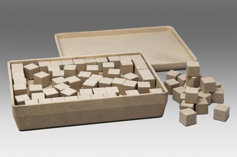 Wissner - Blokjes in natuurlijke kleuren 150 stuks, in katoenen zakje en RE-Wood® doos - Playlaan